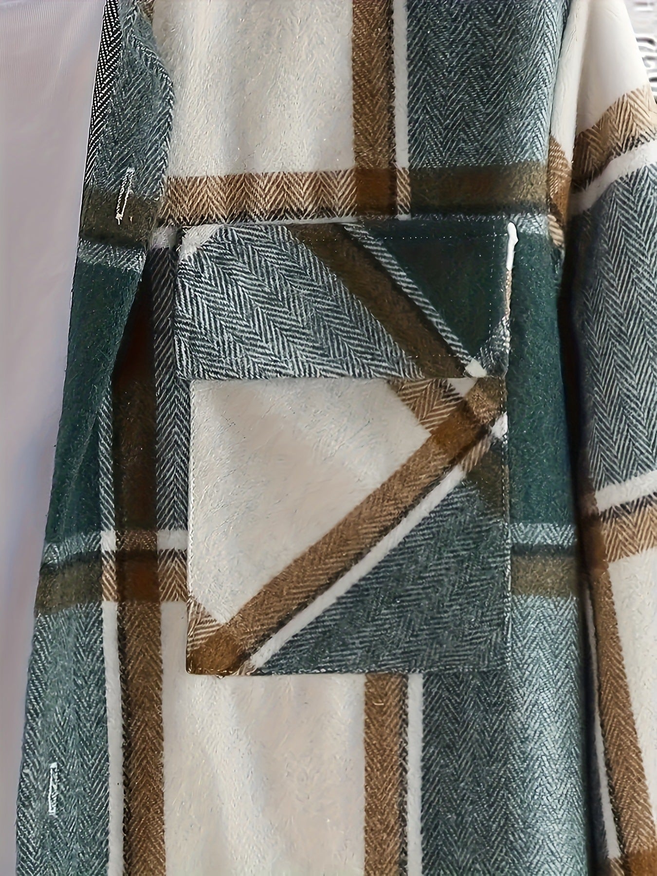 Men's Versatile Casual Plaid Shirt Coat