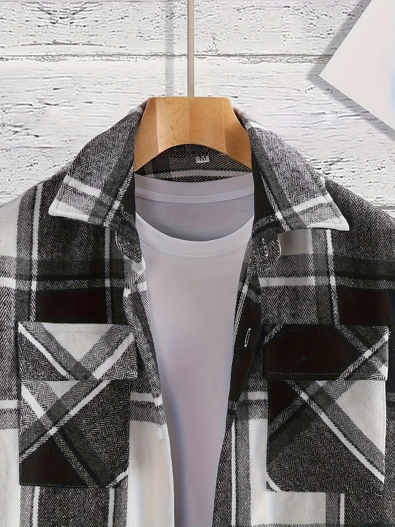 Men's Versatile Casual Plaid Shirt Coat