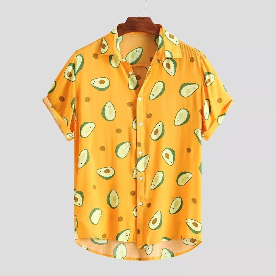 Men's Printed Beachwear avocados short sleeve