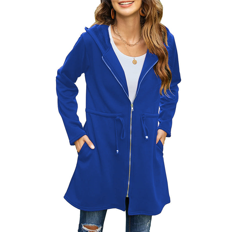 Women's Hoodie Long Scratch Jacket