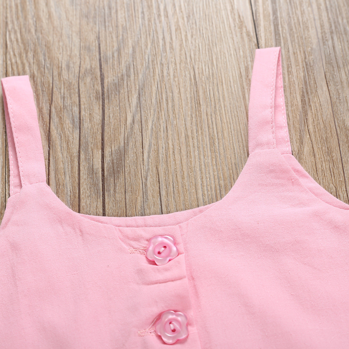 Girls' Maple flamingo print ruffled clothing set