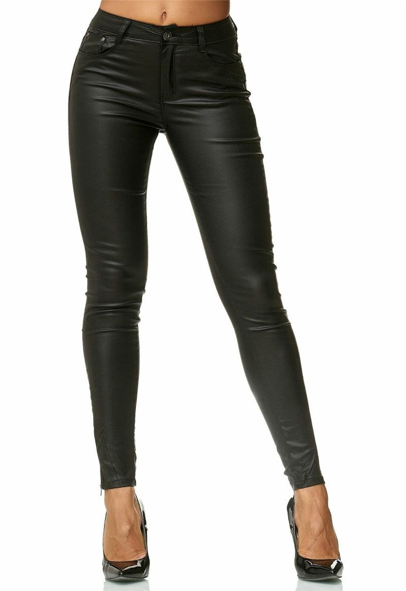 Women's Faux Leather Pants
