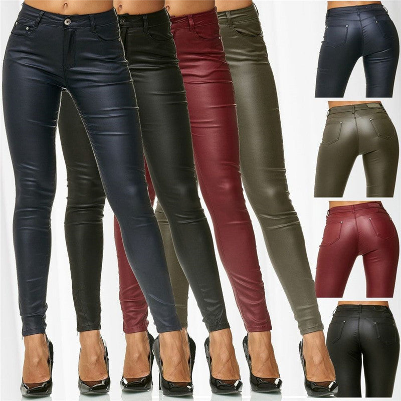 Women's Faux Leather Pants