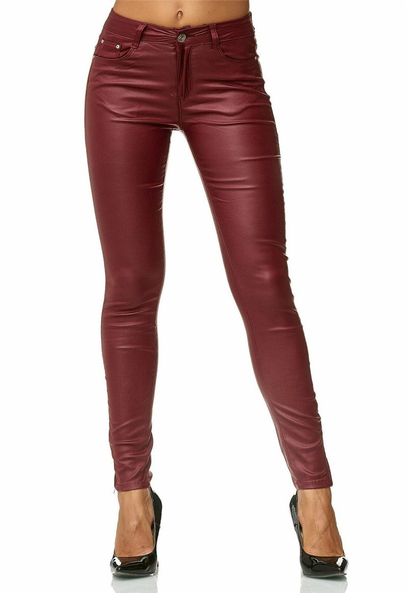 Women's Faux Leather Pants