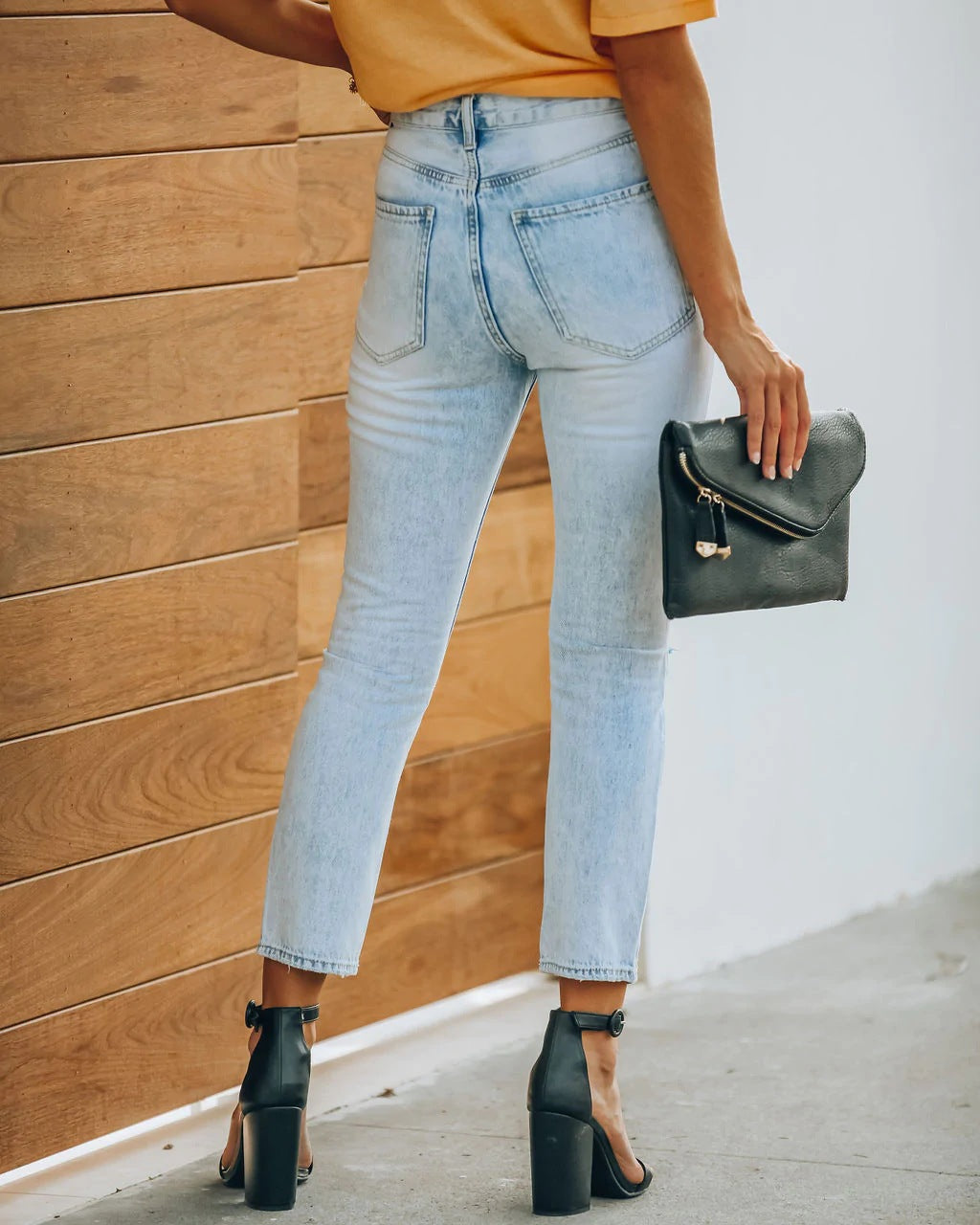 Women's Ripped Ankle-length Casual Denim Pants