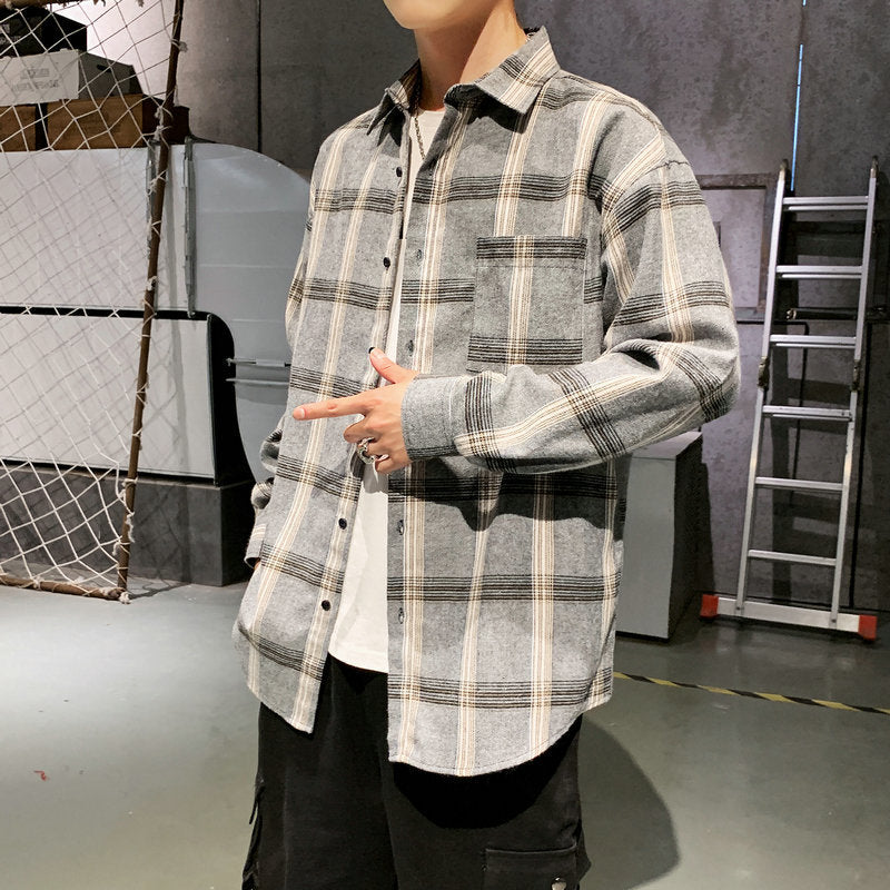 Men's Plaid Long Sleeve Shirt