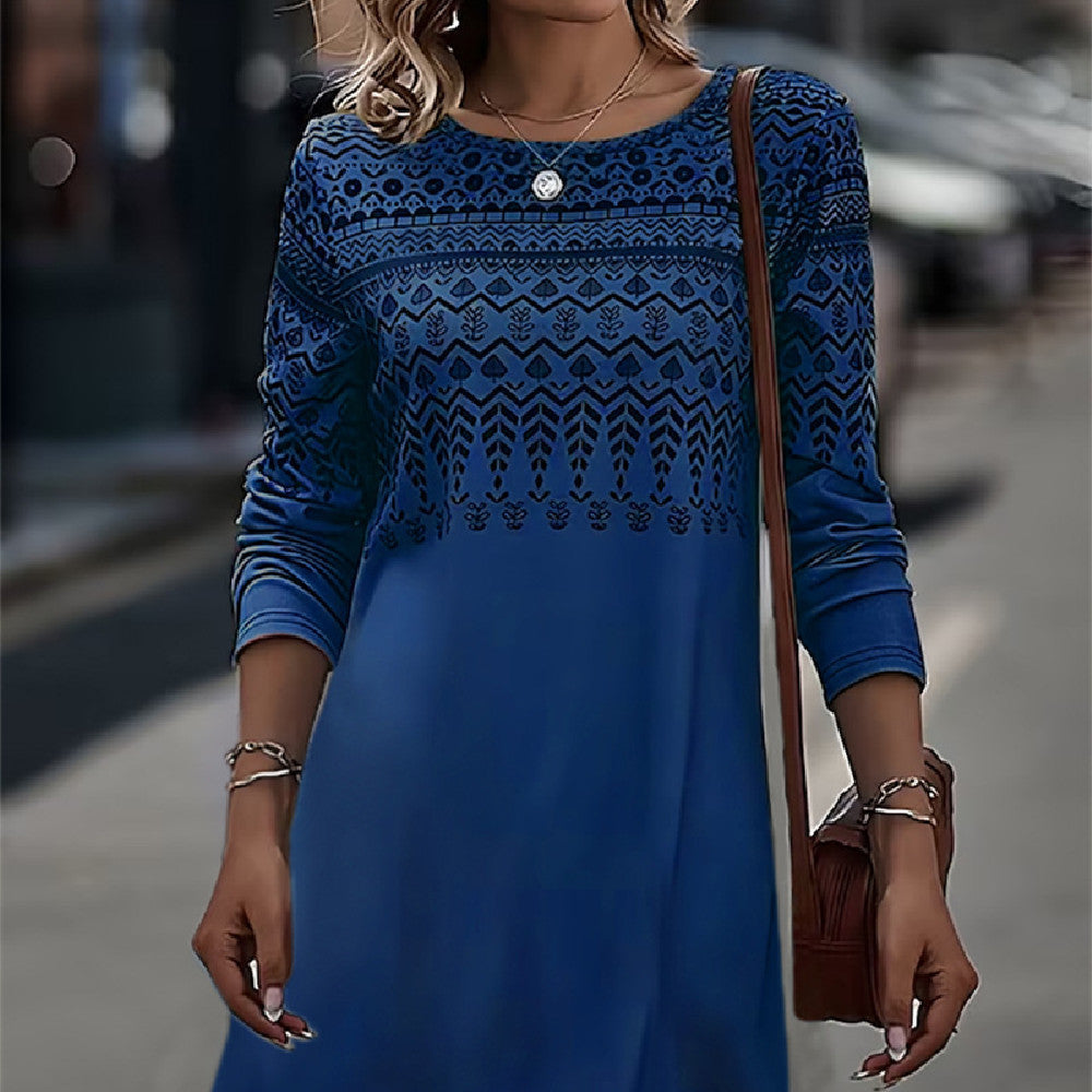 Women's Fashionable Long Sleeve Knitted Top/ Shorter Dress
