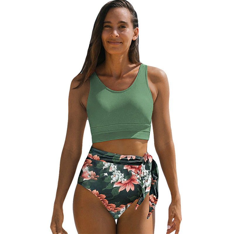 Women's High Waist Conservative Swimwear