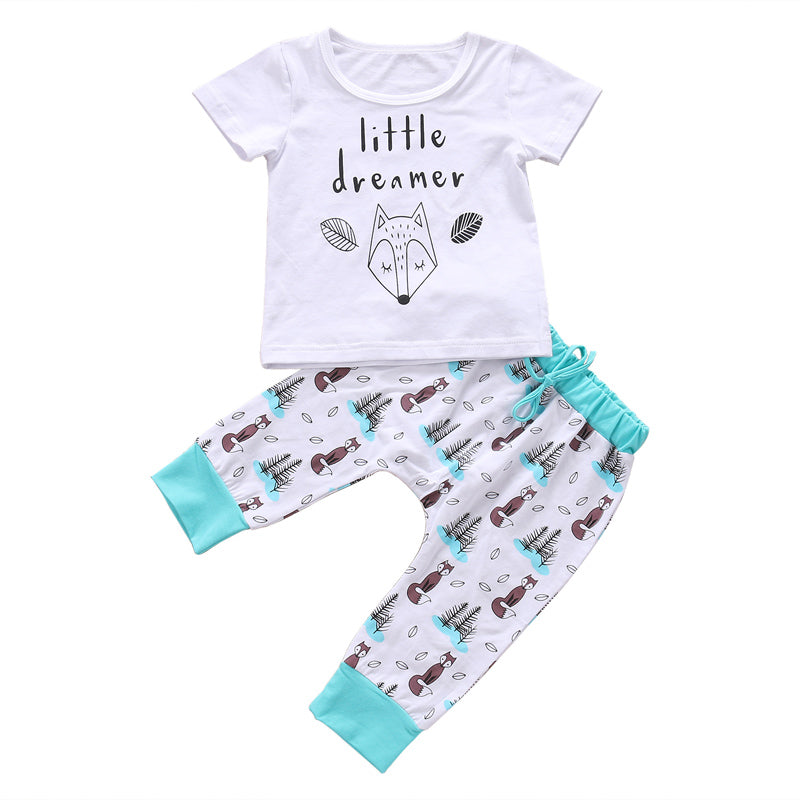 Baby Clothes Set T-shirt Tops and Pants Little Boys and Girls Outfits