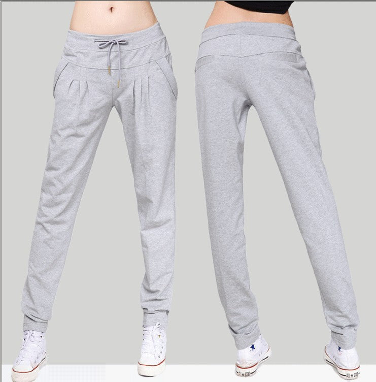 Women's Sports And Leisure Cotton Straight Loose Pants