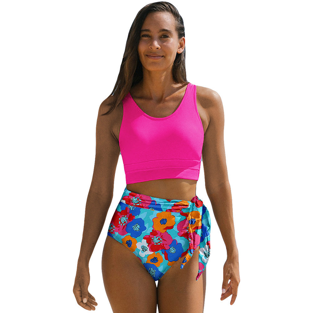 Women's High Waist Conservative Swimwear