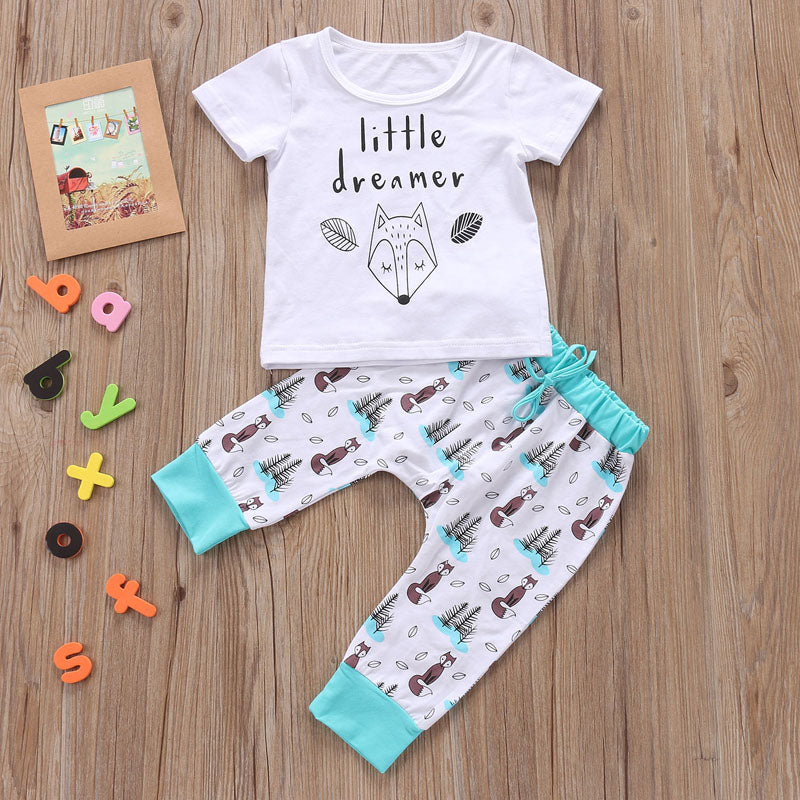 Baby Clothes Set T-shirt Tops and Pants Little Boys and Girls Outfits