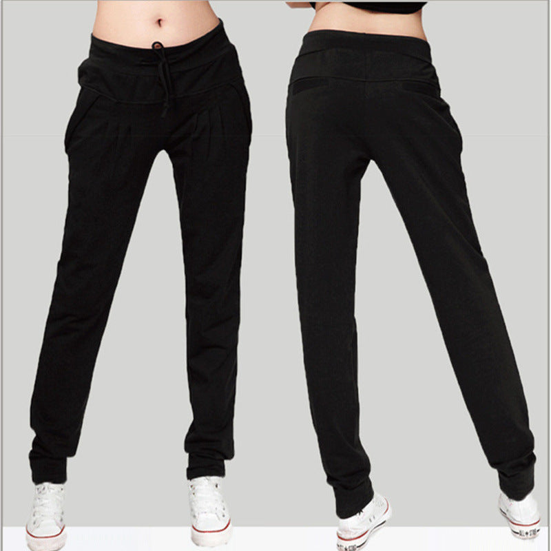 Women's Sports And Leisure Cotton Straight Loose Pants