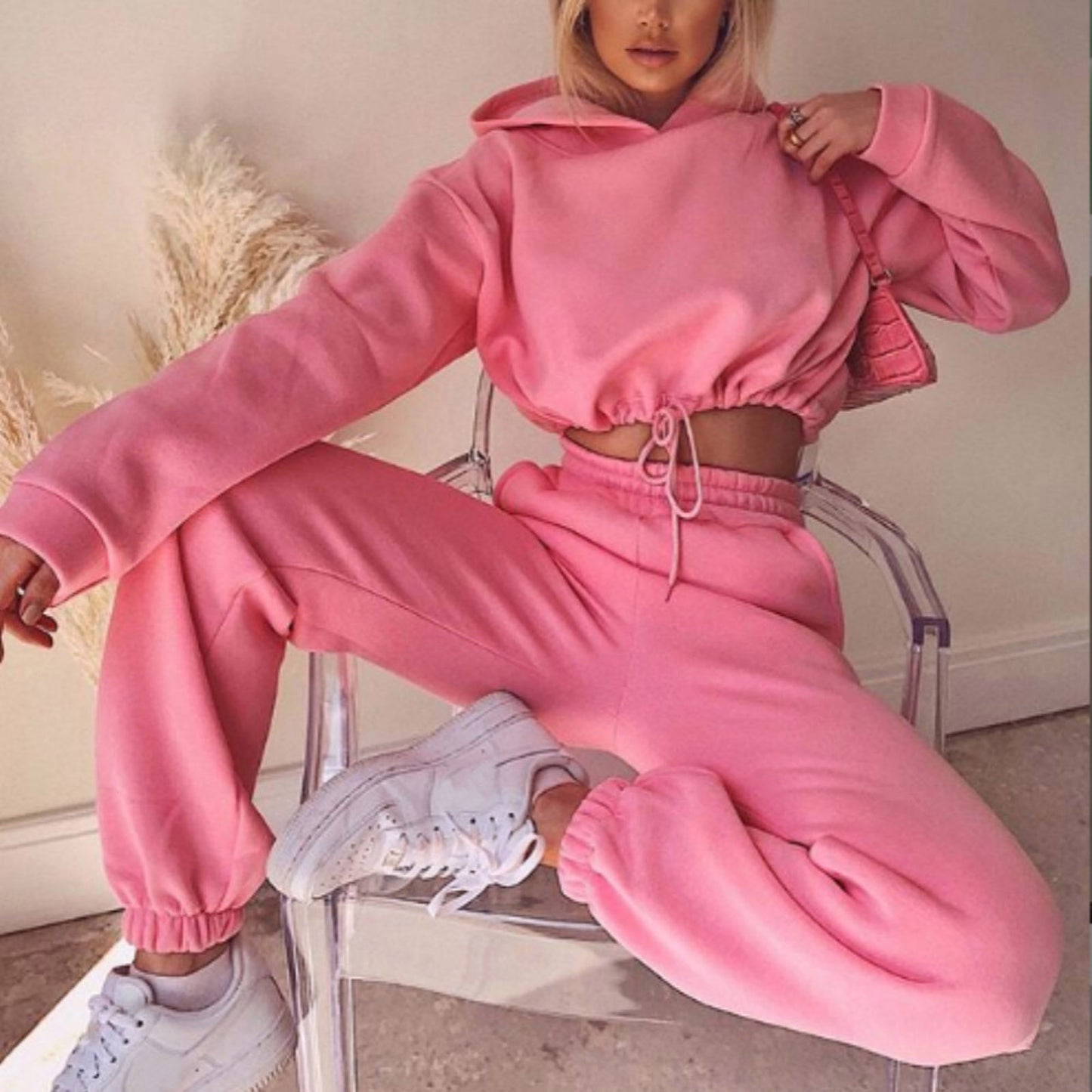 Women's 2 Piece Long Sleeve Hoodie Casual Sportswear Sweatsuit