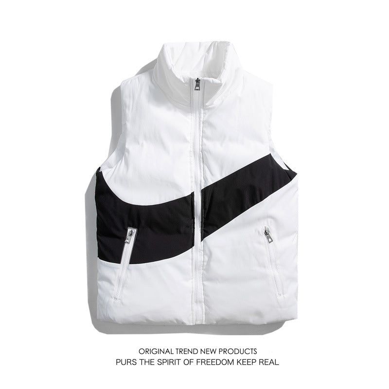 Men's Stand Collar Cotton Filled Trendy Vest (Sm-4XL)