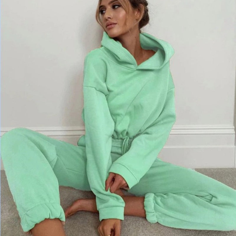 Women's 2 Piece Long Sleeve Hoodie Casual Sportswear Sweatsuit