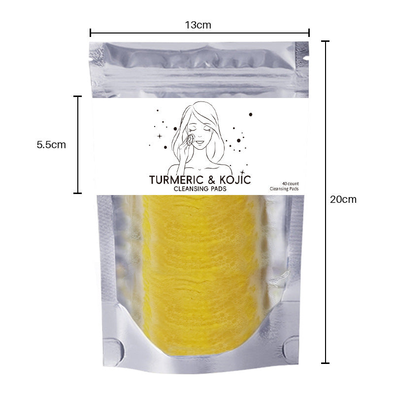 Turmeric Exfoliating Facial Cleansing Pads For Face Clogged Pores Excess Oil Cleansing