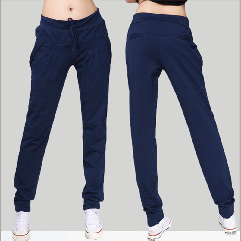 Women's Sports And Leisure Cotton Straight Loose Pants