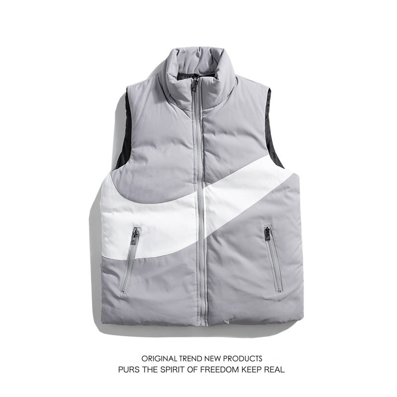 Men's Stand Collar Cotton Filled Trendy Vest (Sm-4XL)