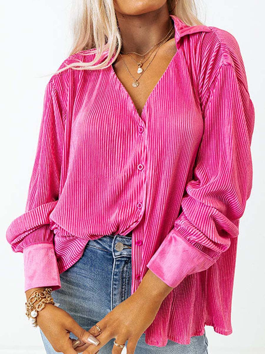 Women's Long Sleeve Hot Pink Top