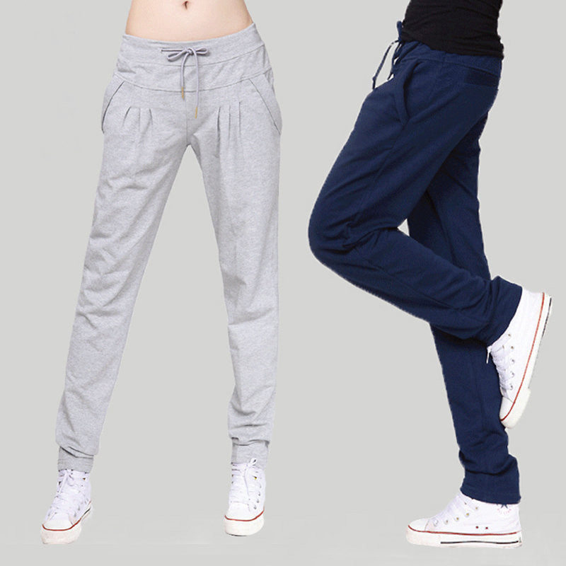 Women's Sports And Leisure Cotton Straight Loose Pants