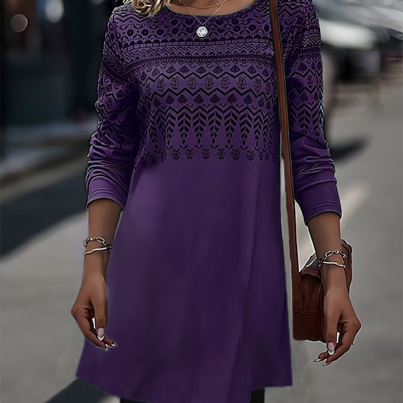 Women's Fashionable Long Sleeve Knitted Top/ Shorter Dress