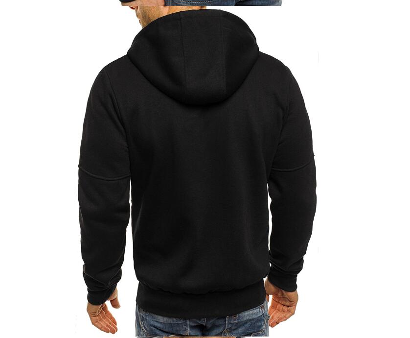 Men's Zipper Hooded Cotton Sweater Jacket