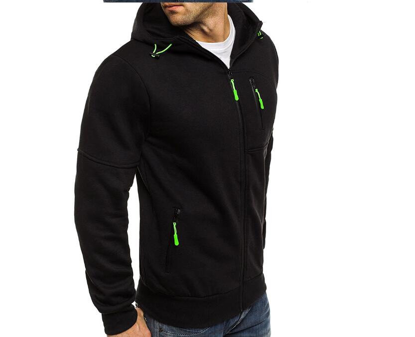 Men's Zipper Hooded Cotton Sweater Jacket