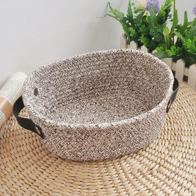 Hand Woven Cotton Thread Storage Basket