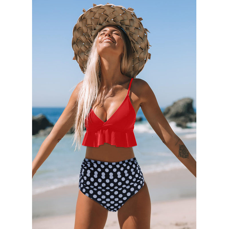 Women's Ruffled 2 Piece Swimwear
