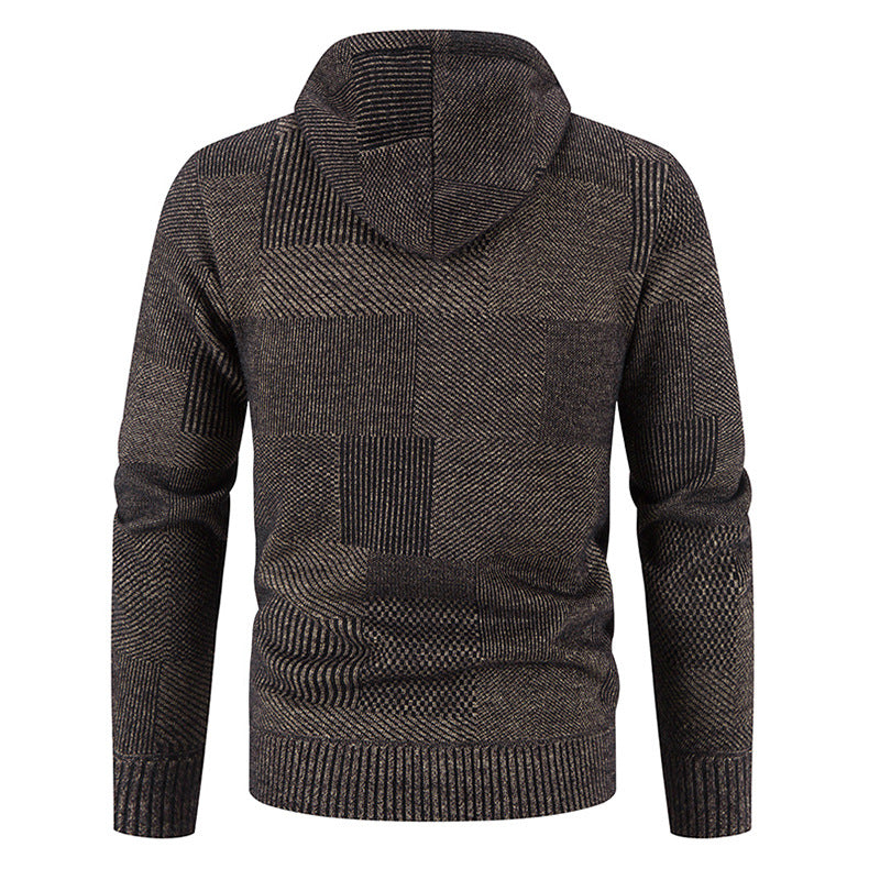 Men's Casual Warm Zip-up Wool Hooded Jacket (M-3XL)