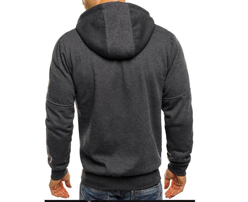 Men's Zipper Hooded Cotton Sweater Jacket