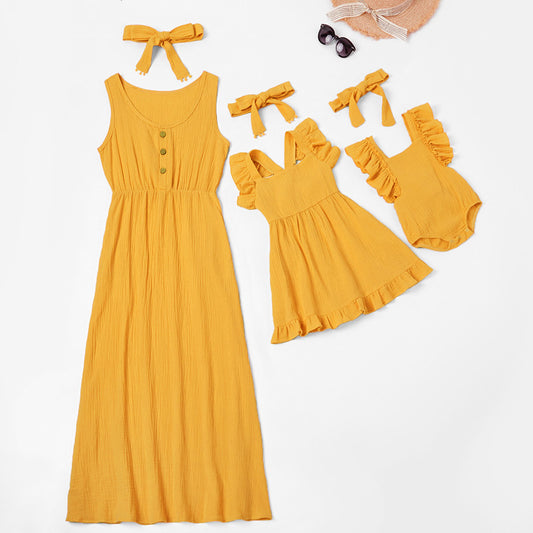 Mother and Daughter Summer Dress Combo (2T-9Yr+Mom)