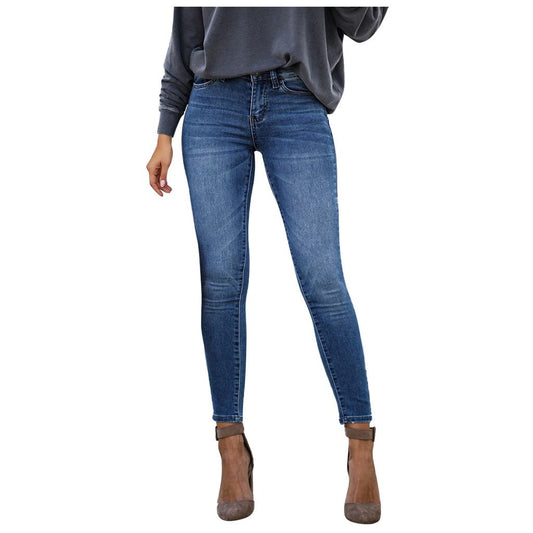 Women's Stretch mid-rise slim-fit cropped jeans