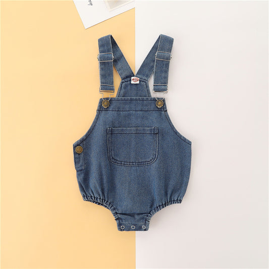 Baby and Toddler Jumpsuit Denim Brace