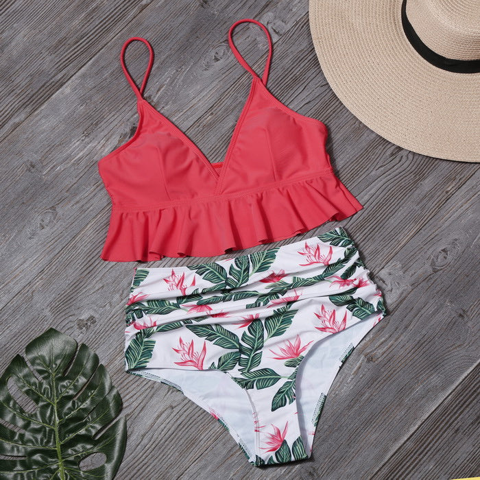 Women's Ruffled 2 Piece Swimwear