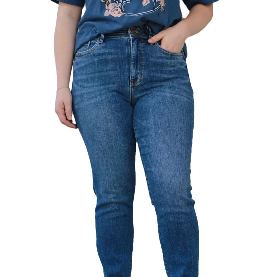 Women's Slim fit Pull-up Spandex Jeans