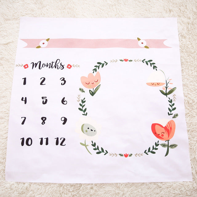 Monthly Baby Blanket Picture template