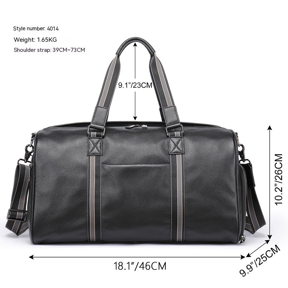 Men's Genuine Leather Large Capacity Travel Multifunctional Bag