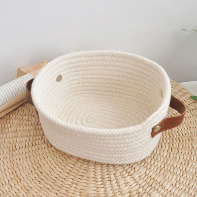 Hand Woven Cotton Thread Storage Basket