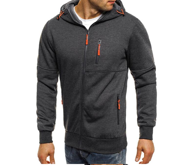 Men's Zipper Hooded Cotton Sweater Jacket