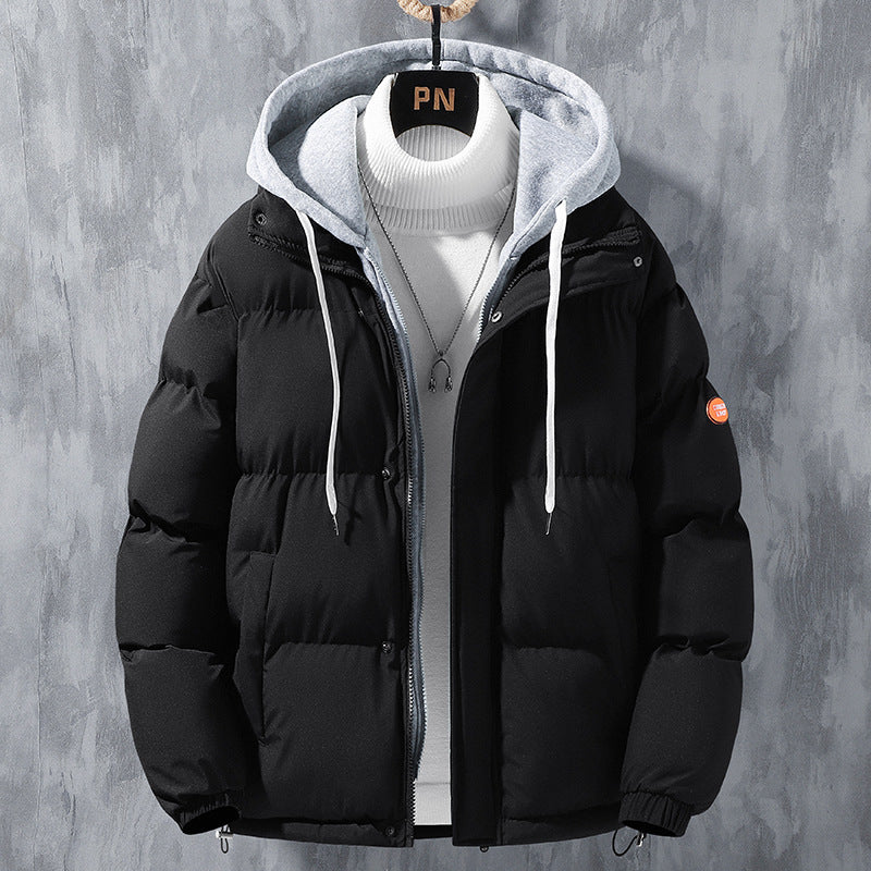 Men's Winter Hooded Jacket Windproof Thickened Leisure Sports Cotton Jacket