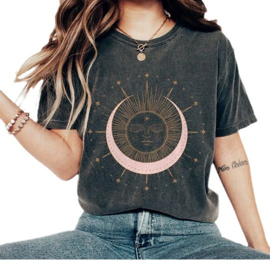 Women's Popular 3D Printed Short Sleeve Solar Tee