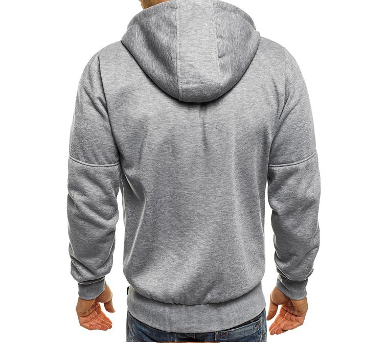 Men's Zipper Hooded Cotton Sweater Jacket