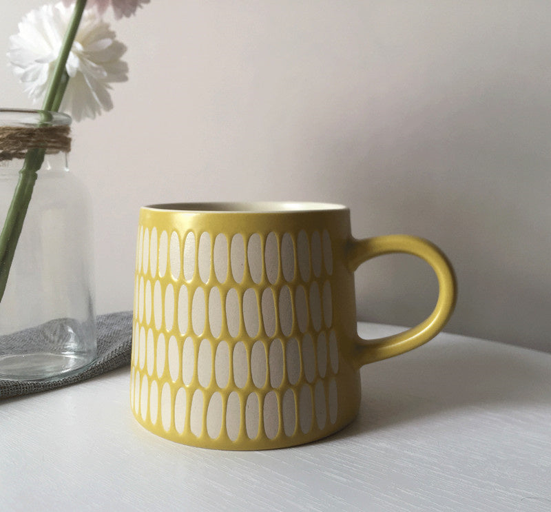 Unique Porcelain Coffee Mugs Macaron 14oz