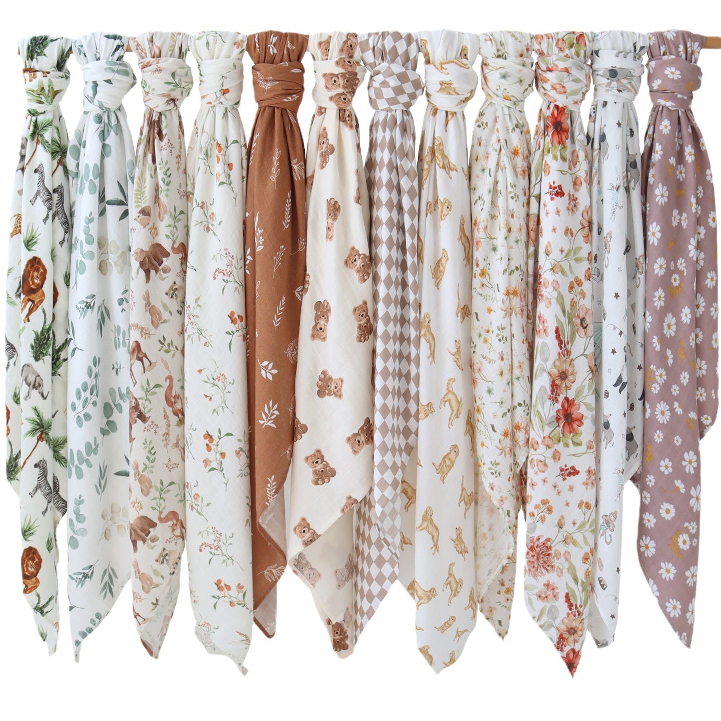 Baby Summer Bamboo Cotton Muslin Blanket - Various Patterns
