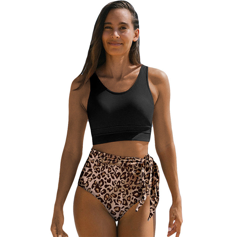 Women's High Waist Conservative Swimwear