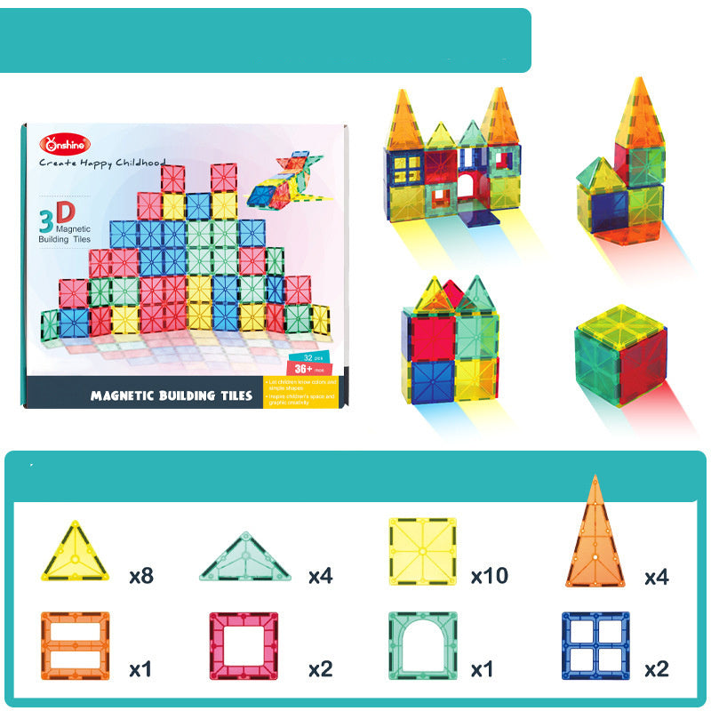 Magnetic Building Block Set Diy Toy Magnet Puzzle