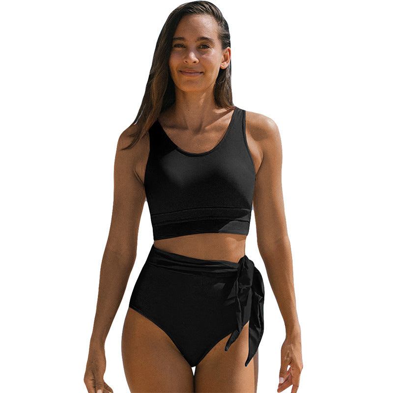 Women's High Waist Conservative Swimwear