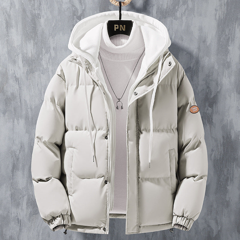 Men's Winter Hooded Jacket Windproof Thickened Leisure Sports Cotton Jacket